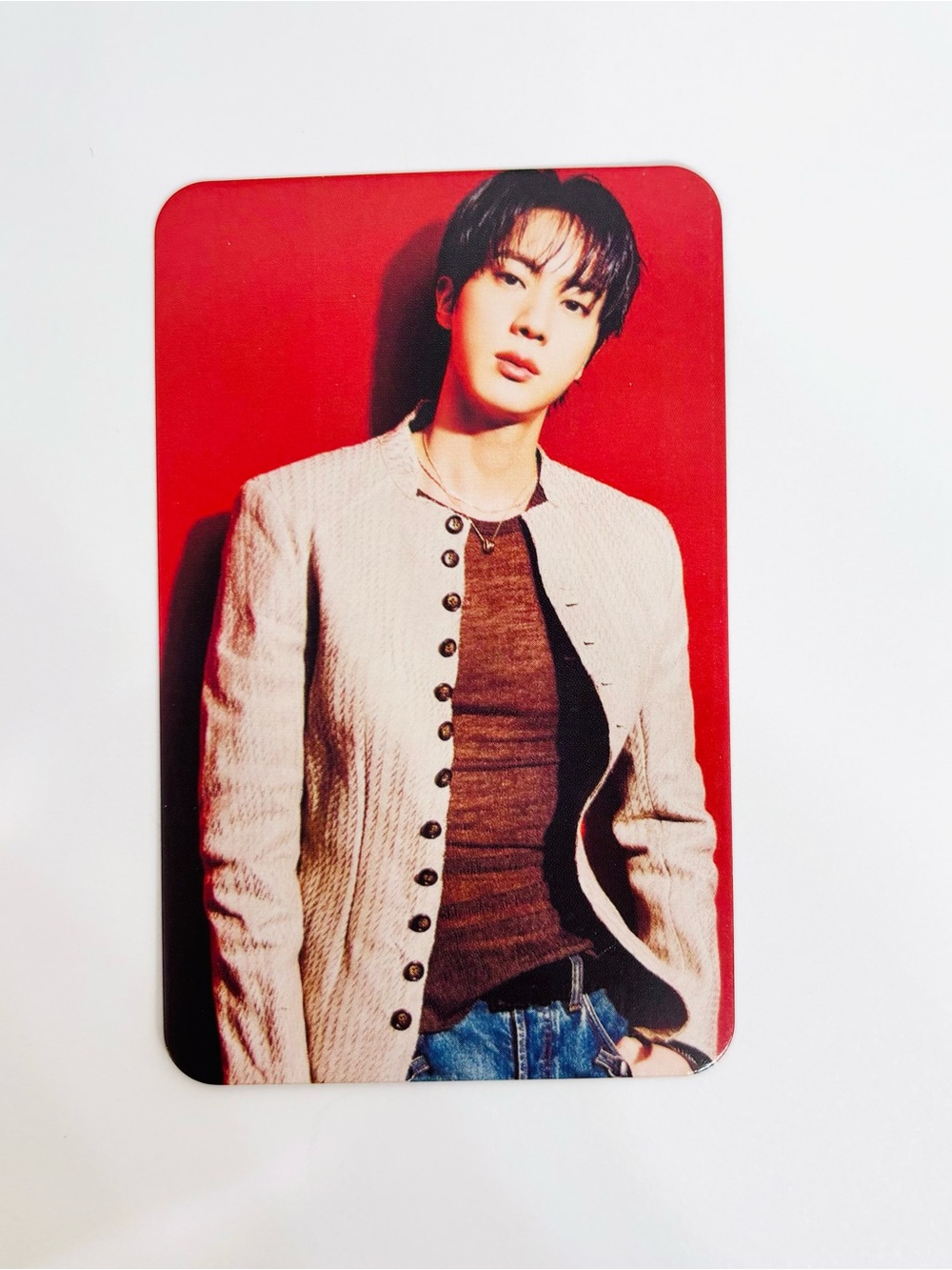 (4pcs) BTS JIN KEYCHAIN BRACELET PHOTOCARD BUNDLE - Picture 3 of 8